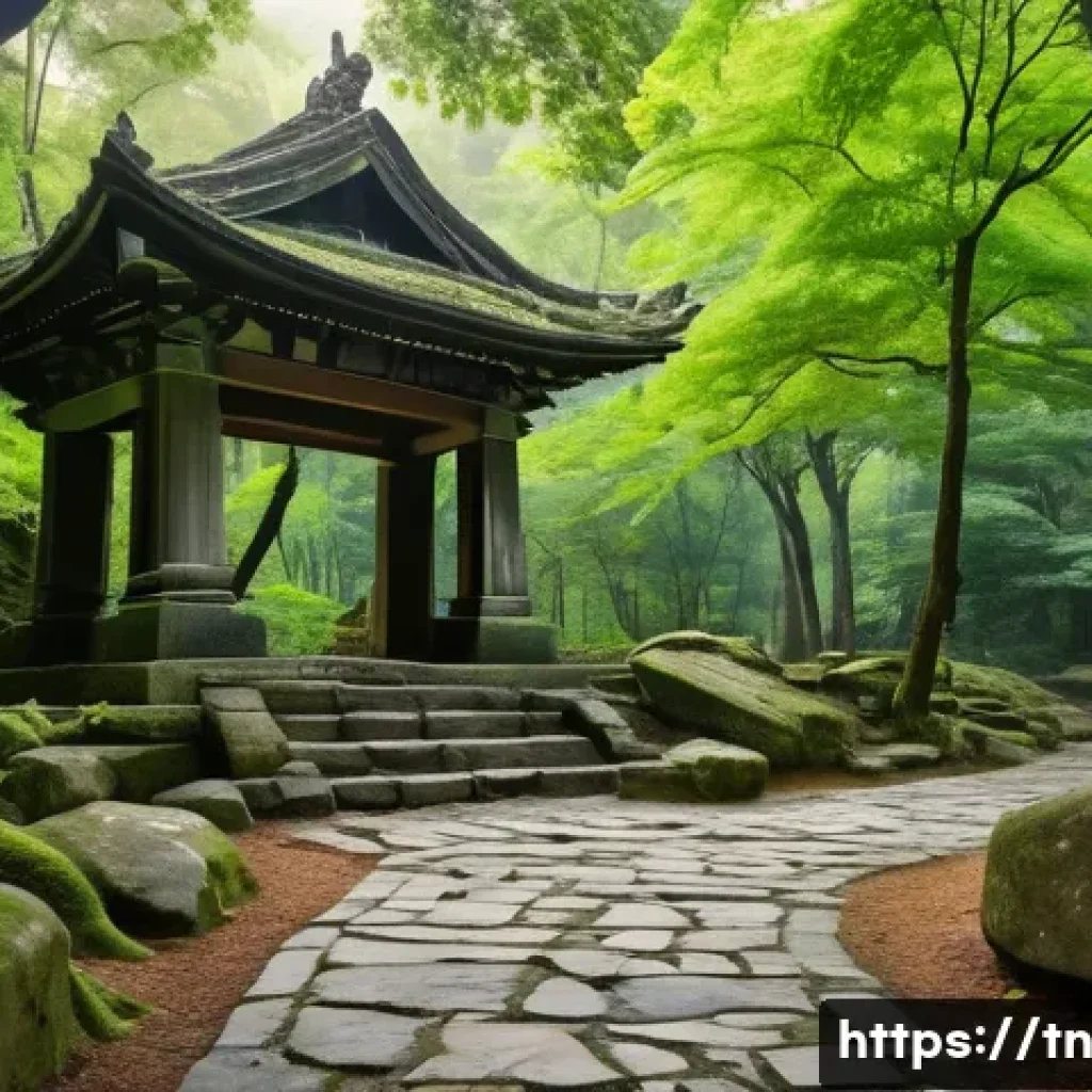 역사적 순례 여행의 토착 민속 - A solo traveler, modestly dressed in comfortable hiking attire with a small backpack, walks along a ...